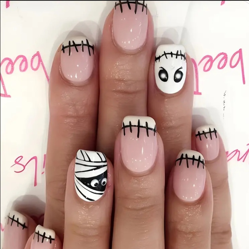 Halloween Mummy Press On Nails